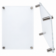 Porta-Cartaz A5 em Acrílico Transparente com Suportes Metálicos – (AYC415-89)