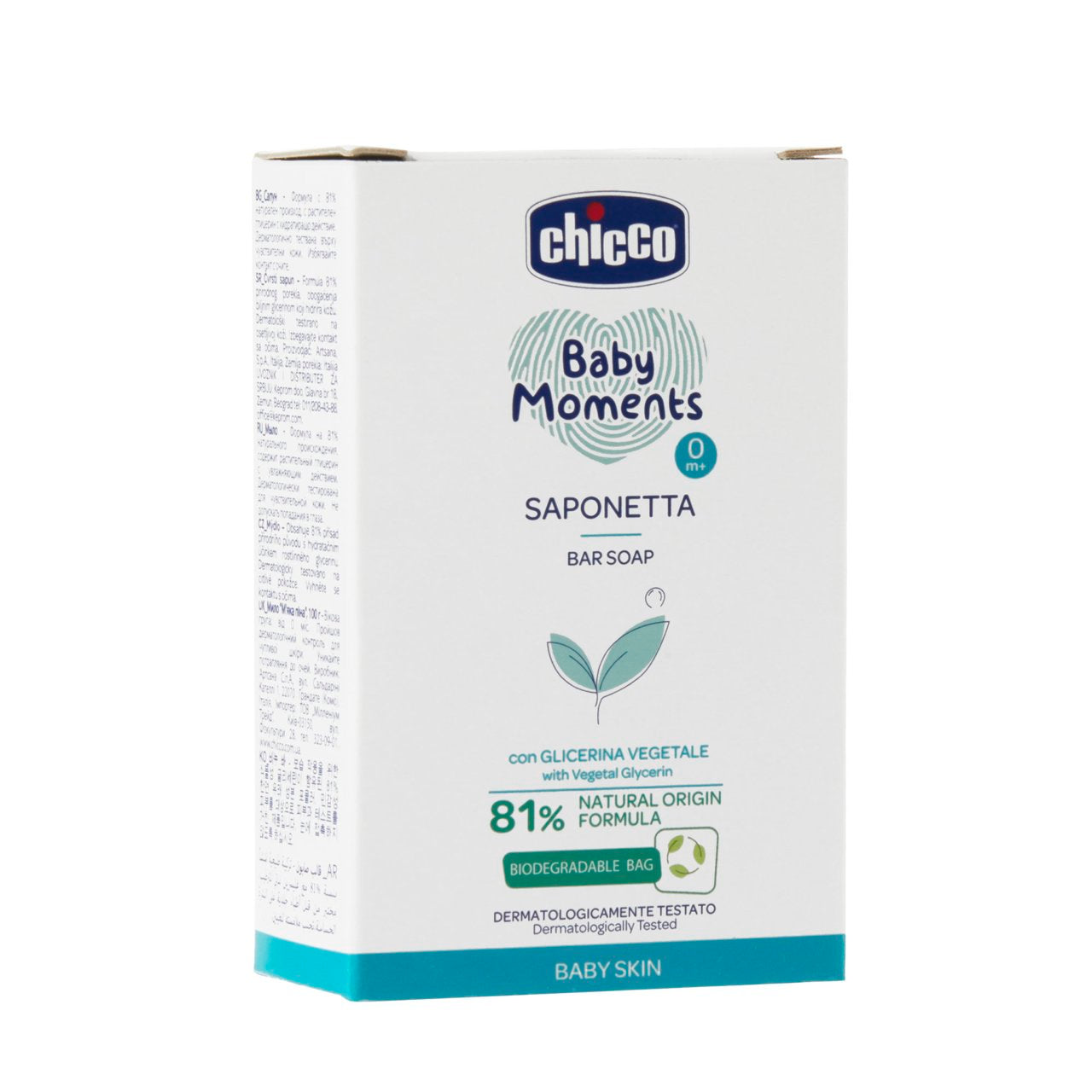 Chicco Baby Moments Bar Soap 100g for Newborns