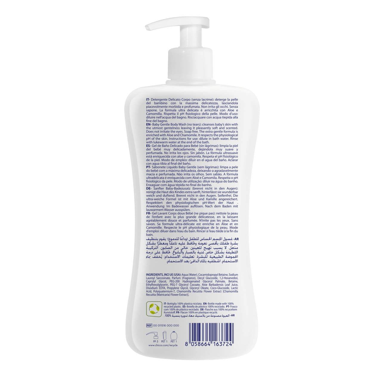 Chicco Natural Sensation Baby Bath Gel Aloe and Chamomile