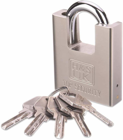 60mm High Security Closed Shackle Padlock Hardened Steel Body