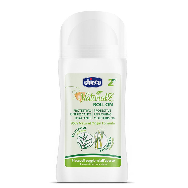 Chicco Antizanzare Roll On Naturalz 60ml Citronella Mosquito Repellent