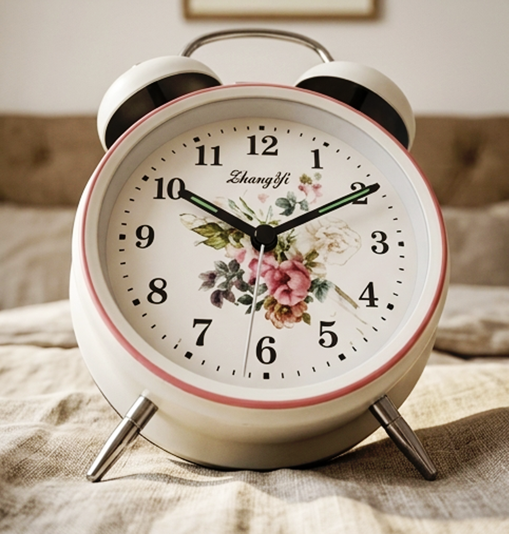 Despertador Vintage Floral com Campainha Dupla-AYD248-18