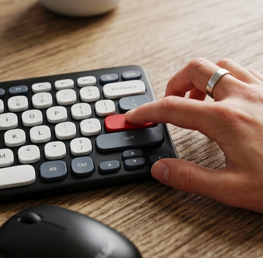 Conjunto de Teclado e Rato Sem Fios KLGO – Conjunto Compacto Estilo Retro 2.4GHz com Recetor USB (AYC336-2)