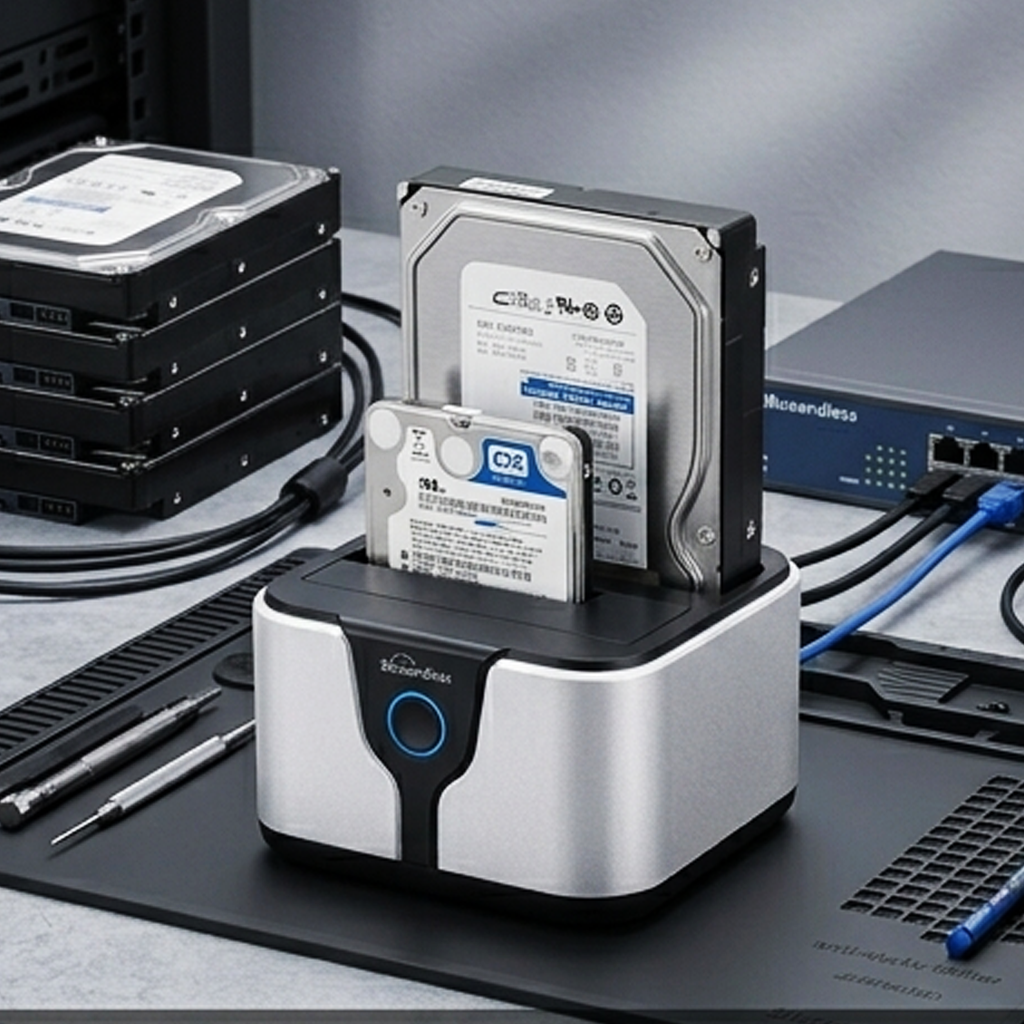 Blueendless HD05 Dual Bay SATA Hard Drive Docking Station – USB 3.0 HDD/SSD Cloner (IT0009)