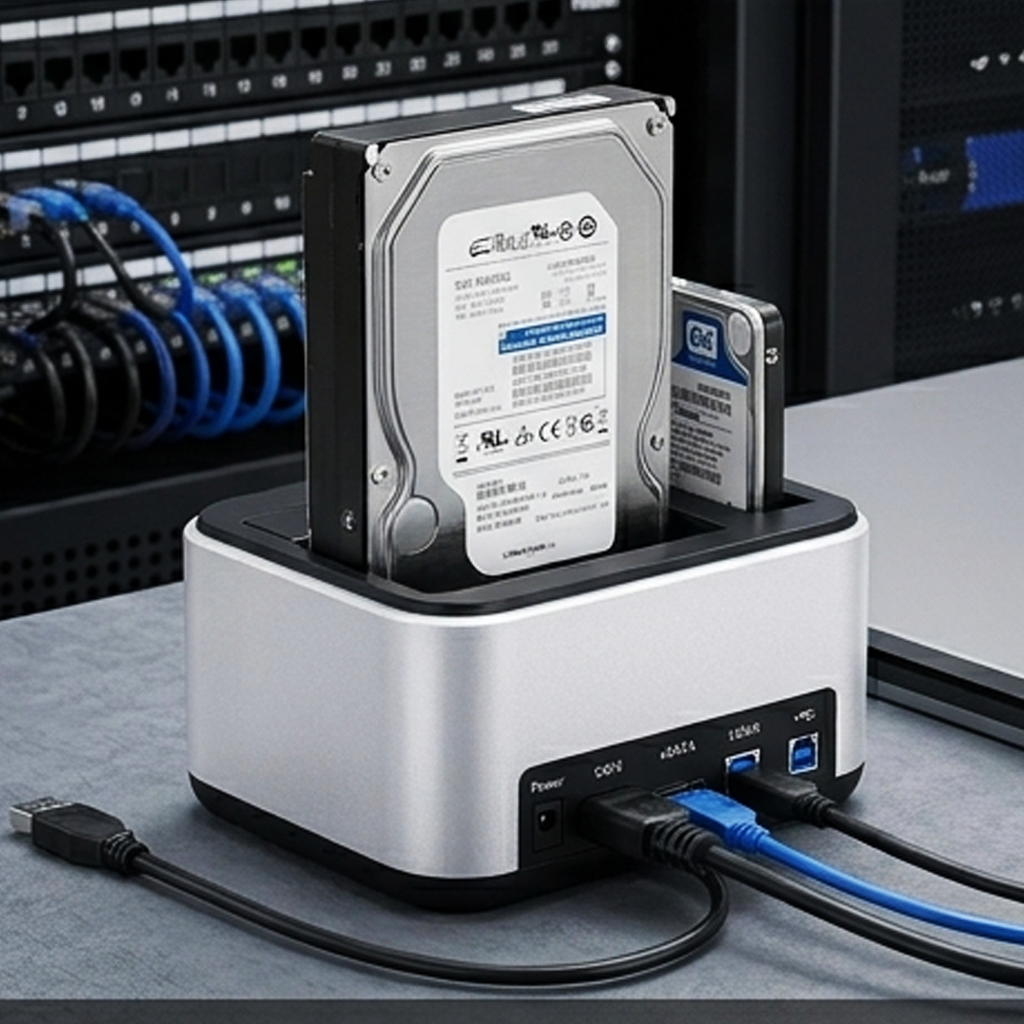 Blueendless HD05 Dual Bay SATA Hard Drive Docking Station – USB 3.0 HDD/SSD Cloner (IT0009)