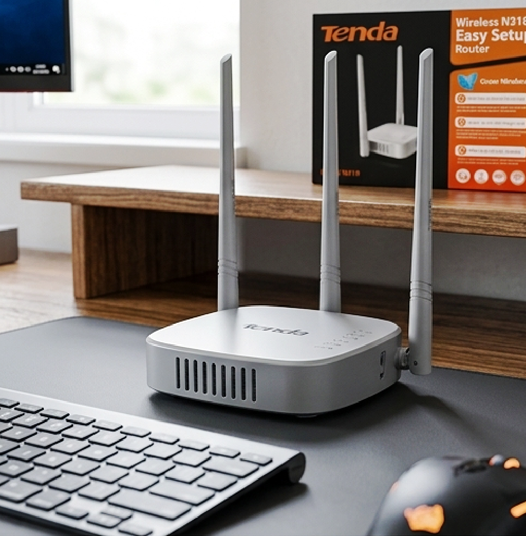 Router de Configuração Fácil Tenda N318 Wireless N300 – Antenas de Alto Ganho para WiFi Doméstico Estável (IT0048)