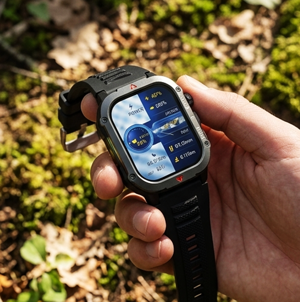 Smartwatch Resistente SW-5 com Iluminação LED e Monitorização de Atividade Física (Compatível com iOS e Android) (IT0141)
