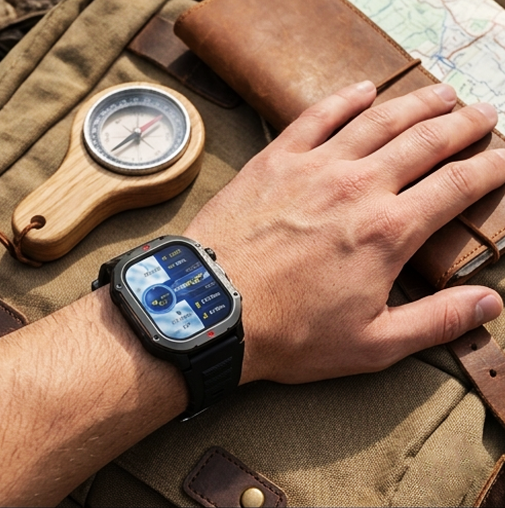 Smartwatch Resistente SW-5 com Iluminação LED e Monitorização de Atividade Física (Compatível com iOS e Android) (IT0141)