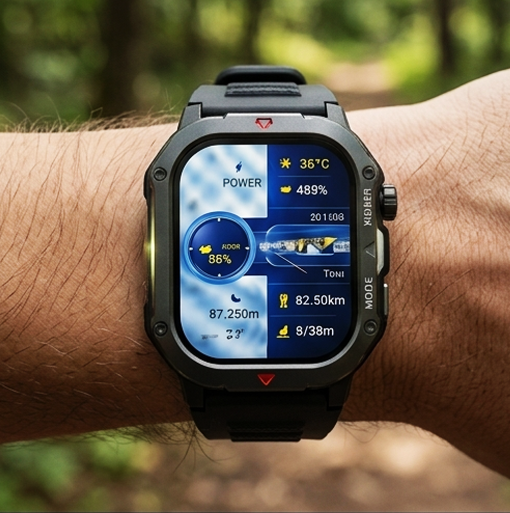 Smartwatch Resistente SW-5 com Iluminação LED e Monitorização de Atividade Física (Compatível com iOS e Android) (IT0141)