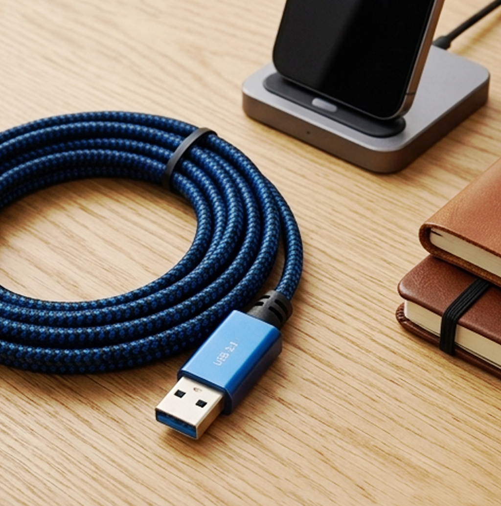 Cabo USB 3.0 AM para BM Trançado de Alta Velocidade – Cabo de Transferência de Dados Reforçado de 3M (IT0051)