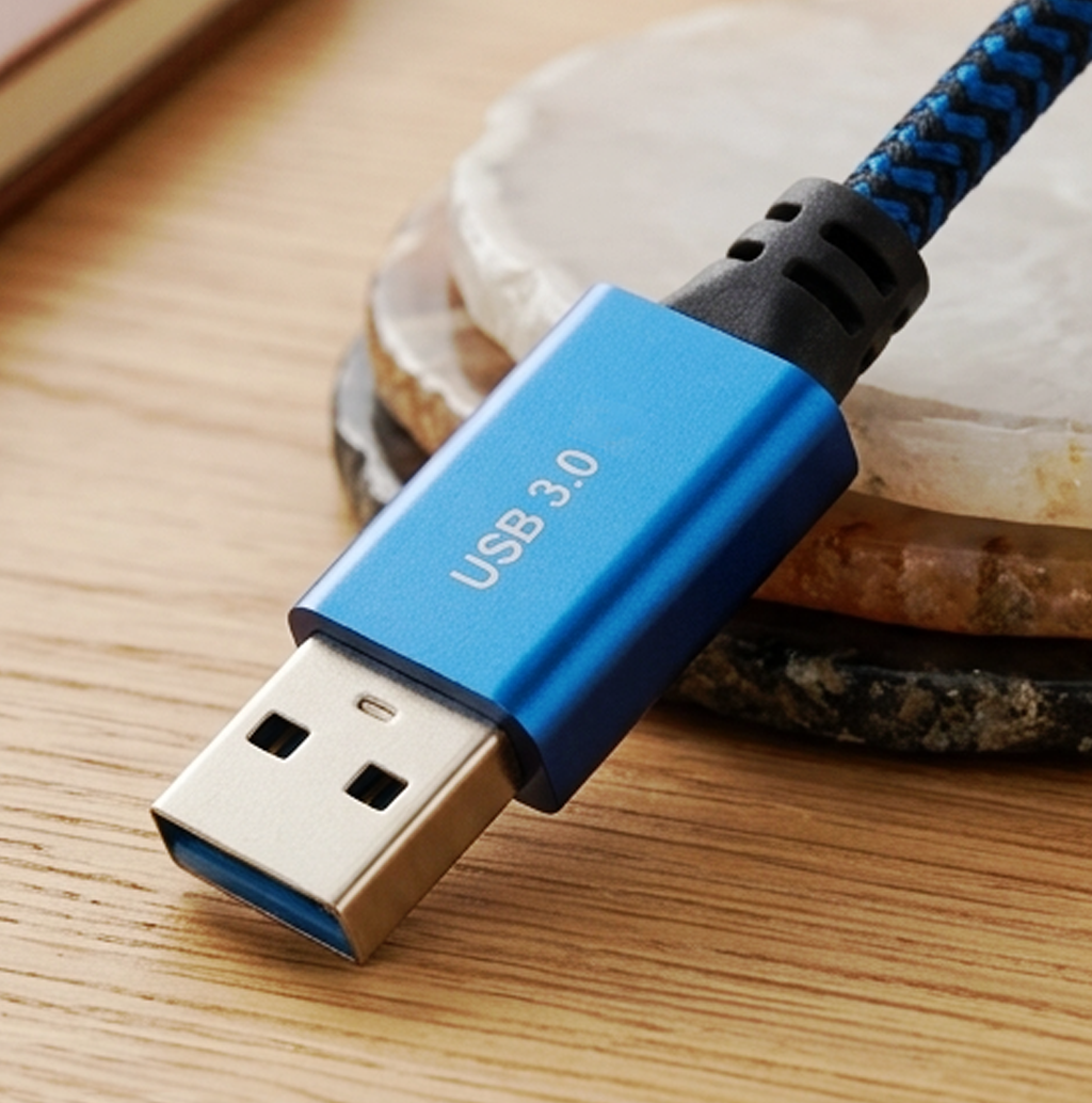 Cabo USB 3.0 AM para BM Trançado de Alta Velocidade – Cabo de Transferência de Dados Reforçado de 3M (IT0051)