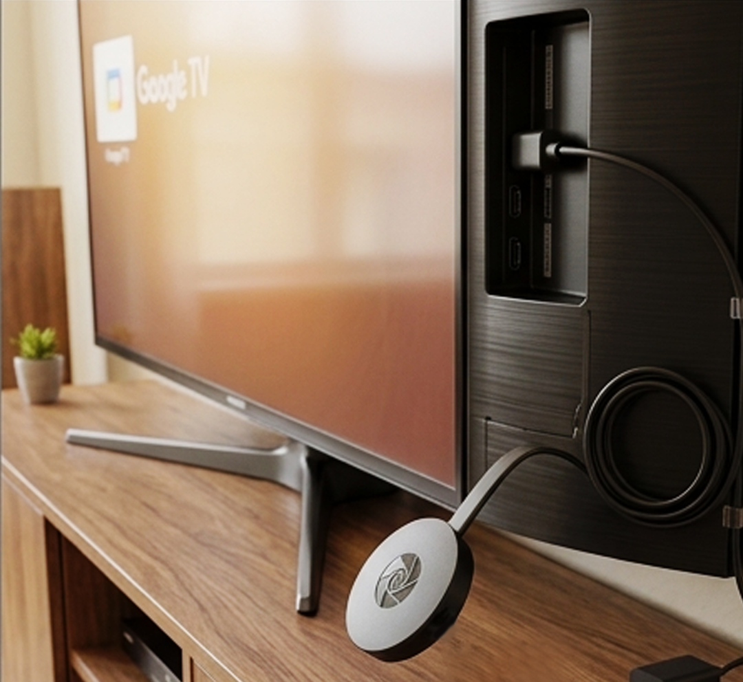 Dispositivo de Transmissão 4K Smart Chromecast – Adaptador de Mídia de TV HDMI Sem Fio (IT0153)