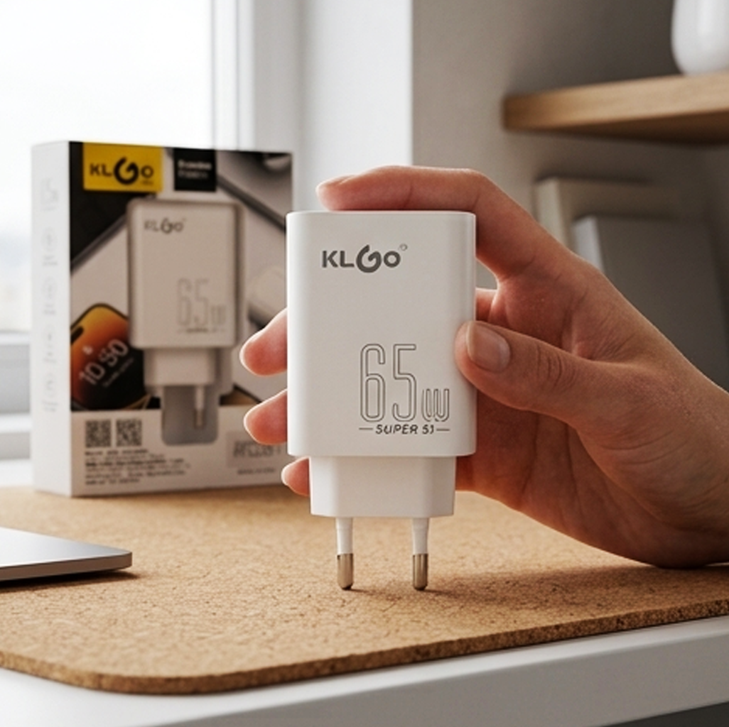 Carregador Rápido KLOGO 65W Super Si – Adaptador de Corrente de Alta Velocidade (AYC336-7)