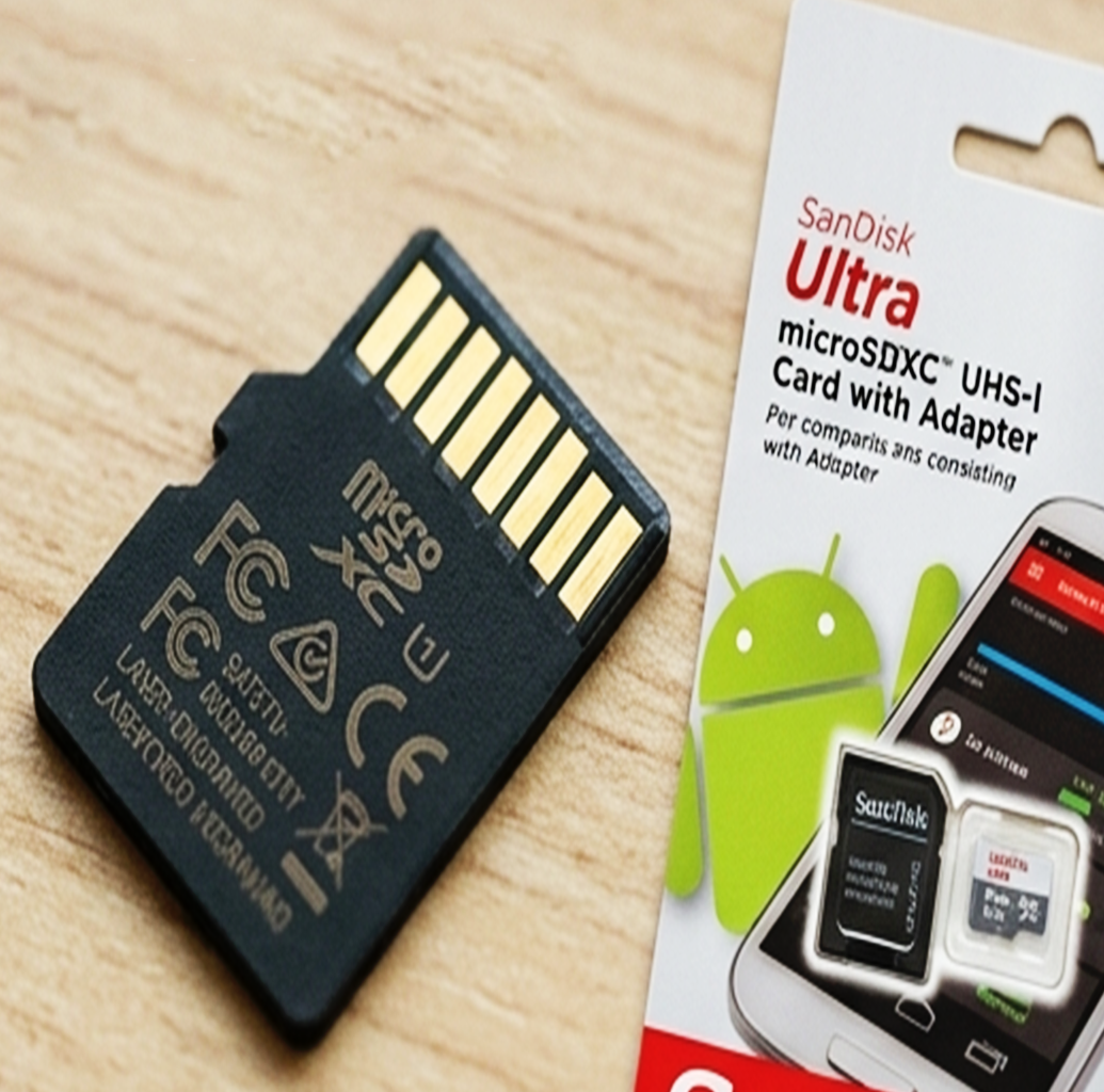 Cartão SanDisk Ultra microSDXC 64 GB UHS-I com Adaptador (A1, Até 100 MB/s) (MEM0006)