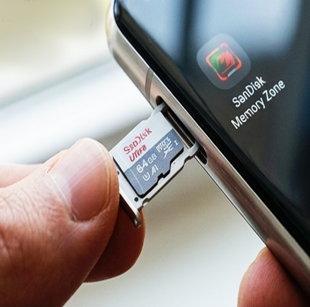 Cartão SanDisk Ultra microSDXC 64 GB UHS-I com Adaptador (A1, Até 100 MB/s) (MEM0006)