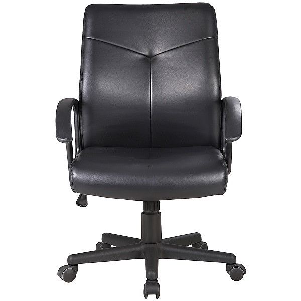 Adept Medium Back Executive Leather Office Chair Black