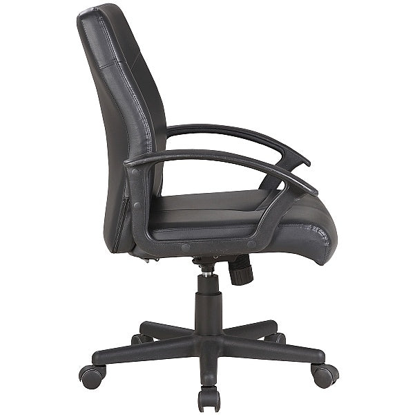 Adept Medium Back Executive Leather Office Chair Black