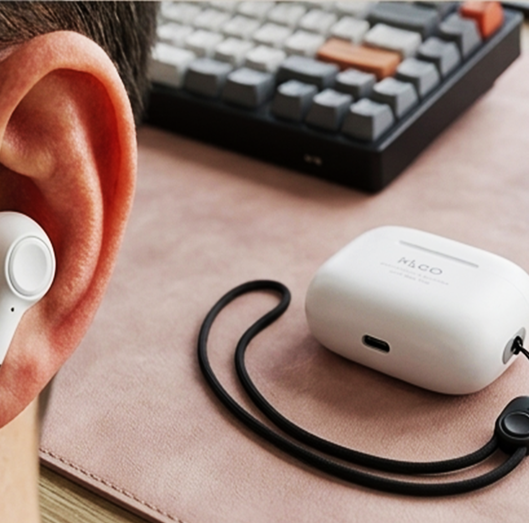 Auriculares Estéreo Sem Fios KLGO HK-48BL com Estojo de Carregamento e Alça Anti-Perda (IT0125)