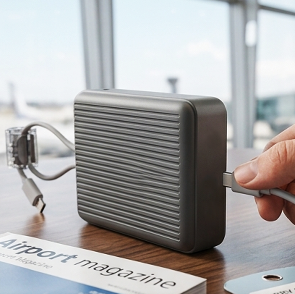 AEMAI PD62 Power Bank de Carregamento Rápido de 10000mAh com Cabos Duplos Integrados (AYC338-6)