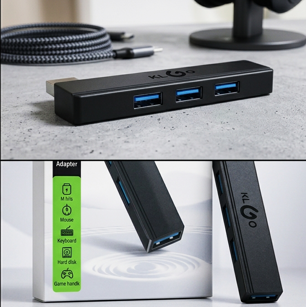Hub Adaptador USB 3.0 4-em-1 – Divisor Multi-Portas de Alta Velocidade (AYC336-30)