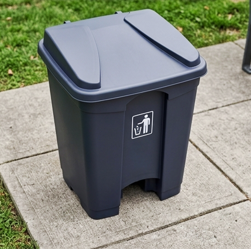 Contentor de Lixo em Plástico de Alta Resistência 60L com Tampa-AYD256-111