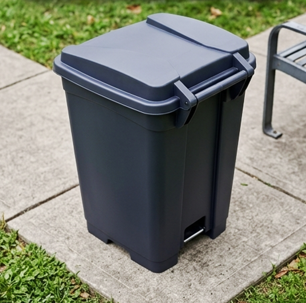 Contentor de Lixo em Plástico de Alta Resistência 60L com Tampa-AYD256-111