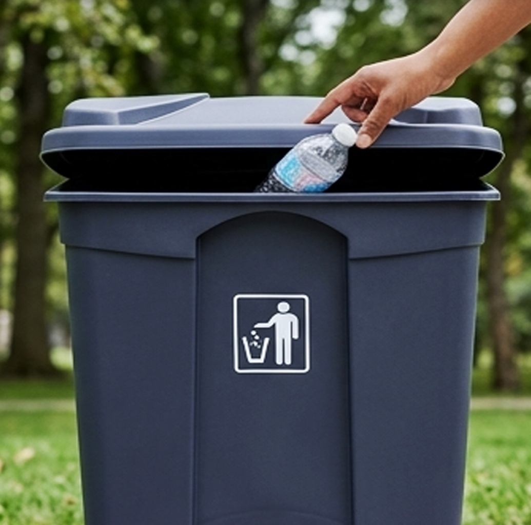 Contentor de Lixo em Plástico de Alta Resistência 60L com Tampa-AYD256-111