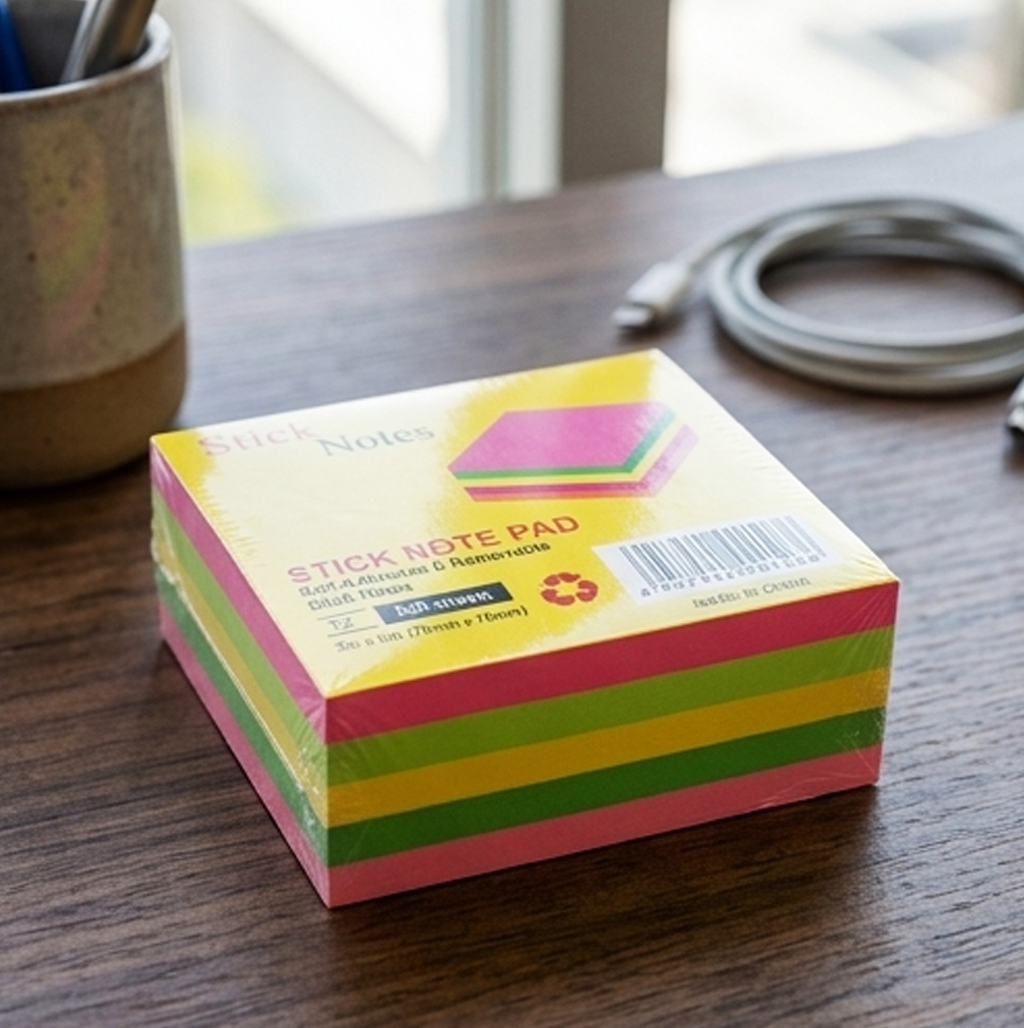 Blocos de Notas Adesivas Fluorescentes 3 × 3 – 500 Folhas