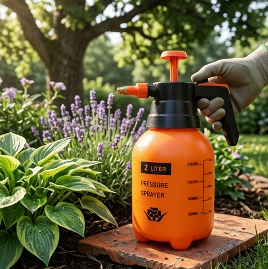 Pulverizador de Pressão Manual de 2L – Garrafa de Spray Multiusos para Jardim e Limpeza-AYD256-305