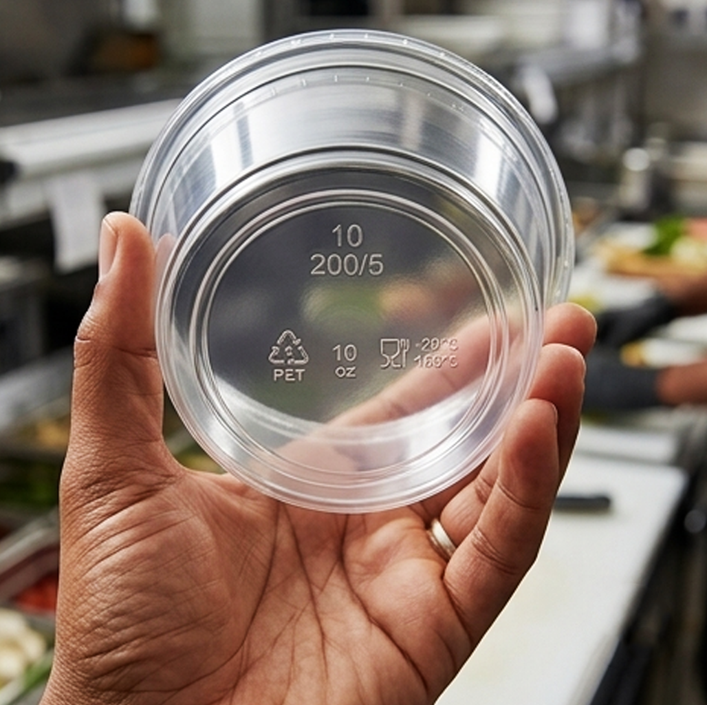 Tigela Transparente Descartável para Alimentos – Tigela Redonda de Plástico para Levar