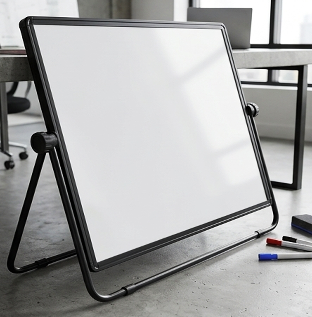 Quadro Branco Portátil de Dupla Face com Suporte