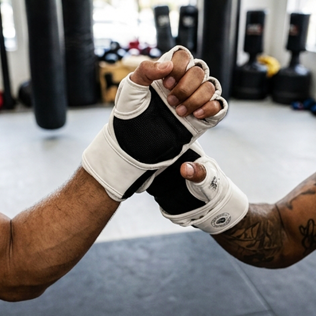 ZHENGT Luvas Brancas de MMA – Luvas de Treino e Combate com Dedos Abertos (AYD277-54)