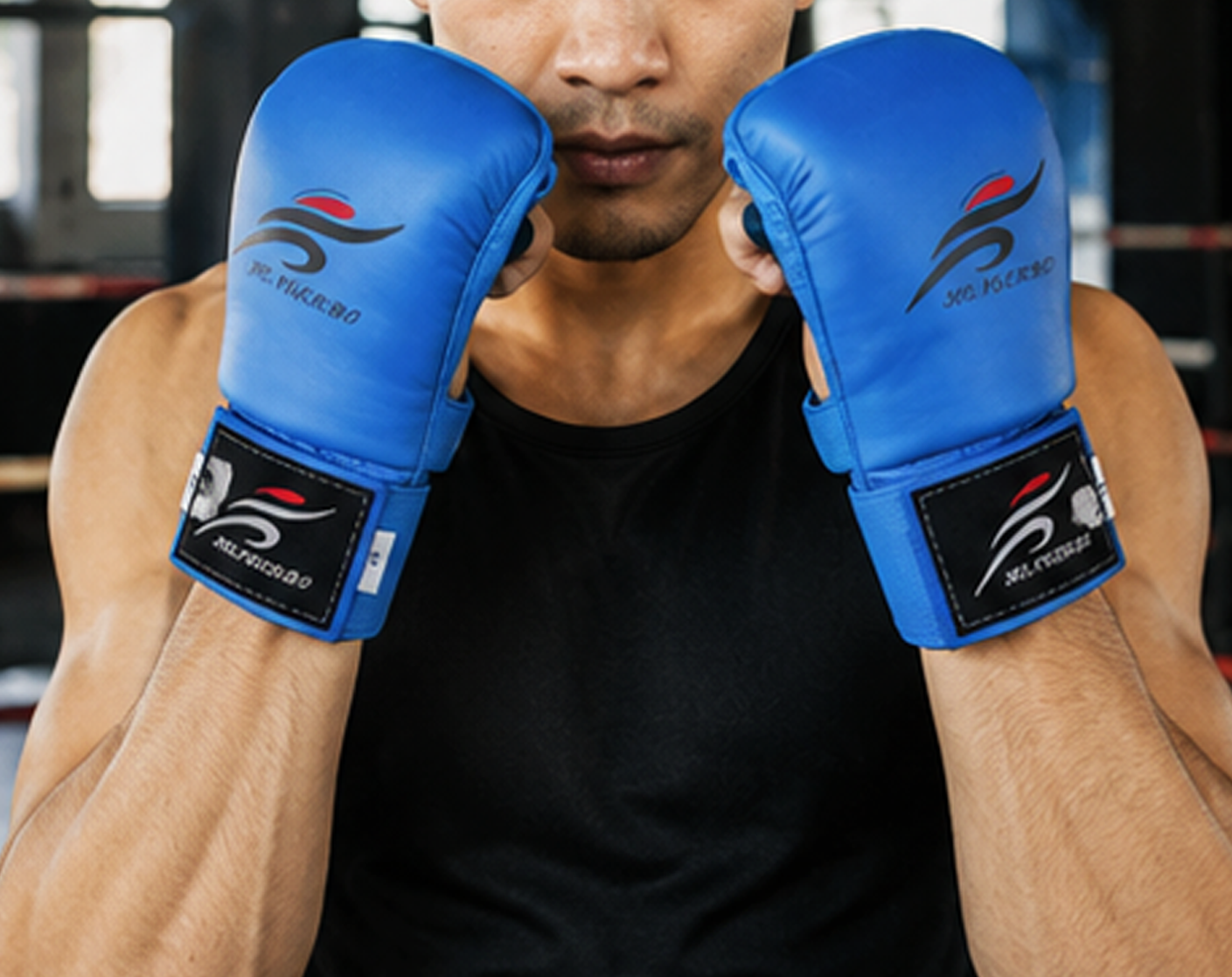 Luvas de Caratê Azuis – Proteção de Punho para Sparring (AYD321-3)