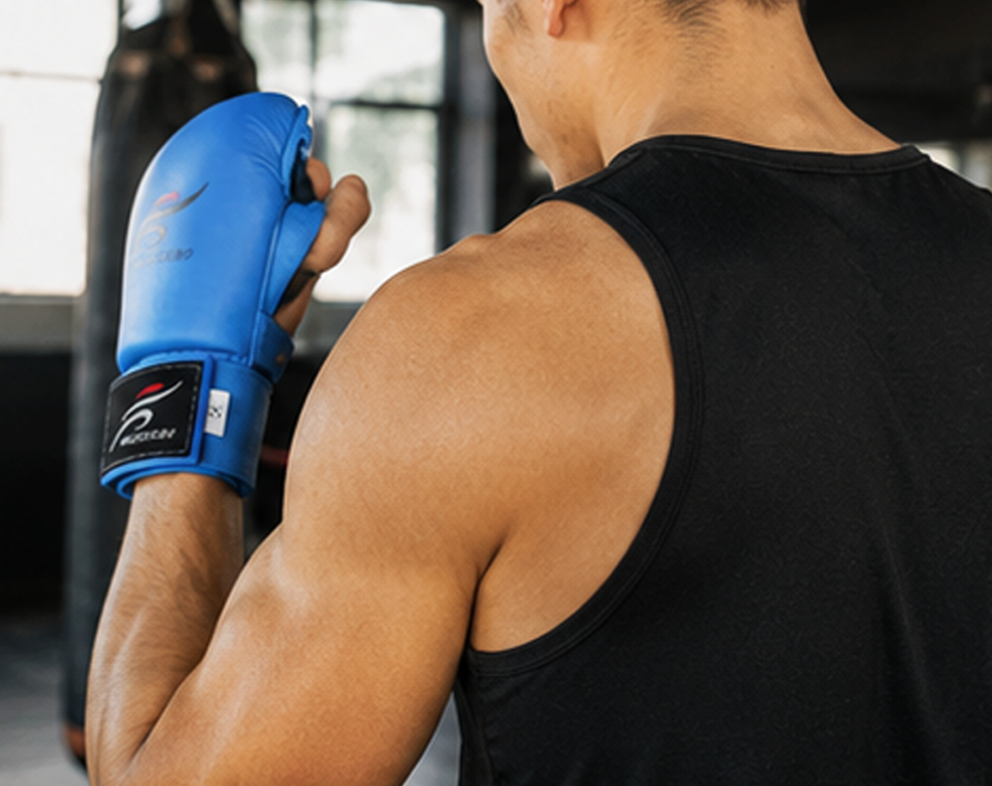 Luvas de Caratê Azuis – Proteção de Punho para Sparring (AYD321-3)