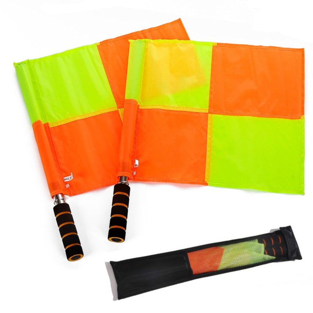 LCQPTW 2-Piece Football Linesman Flags Referee Signal Set