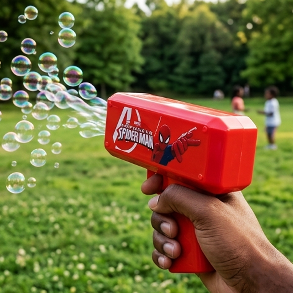 Pistola de Bolhas Homem-Aranha Vingadores