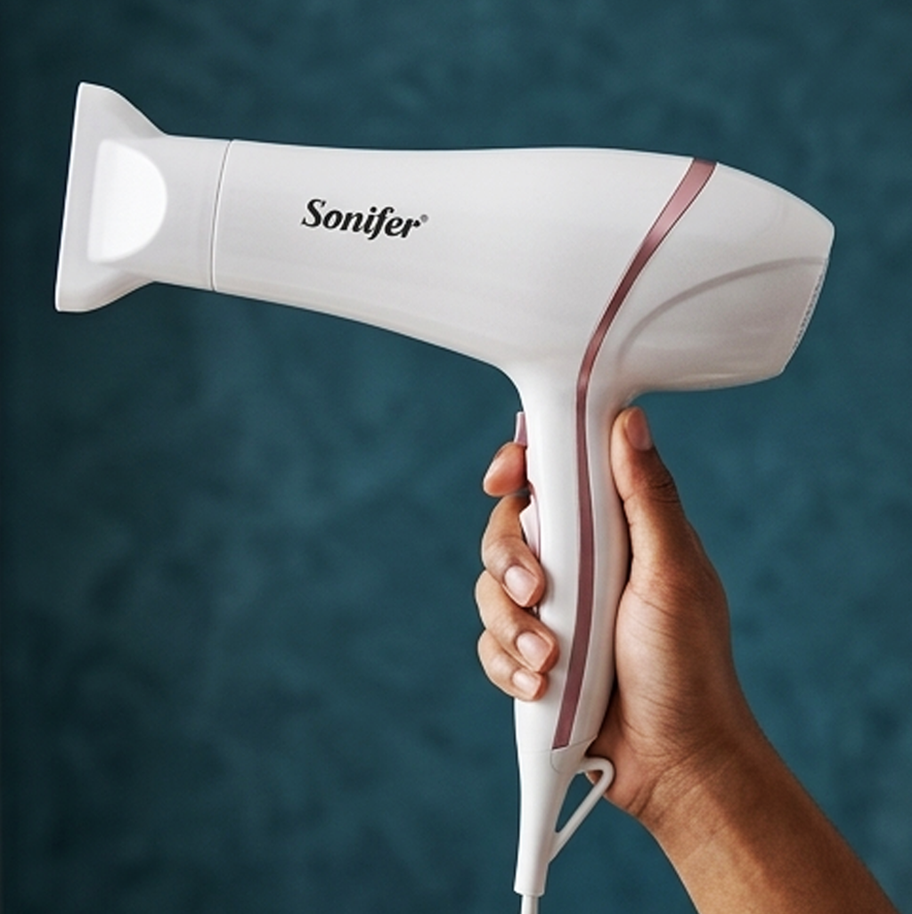 Secador de Cabelo Profissional Sonifer SF-9534 de Alta Potência, Dupla Voltagem e Secagem Rápida