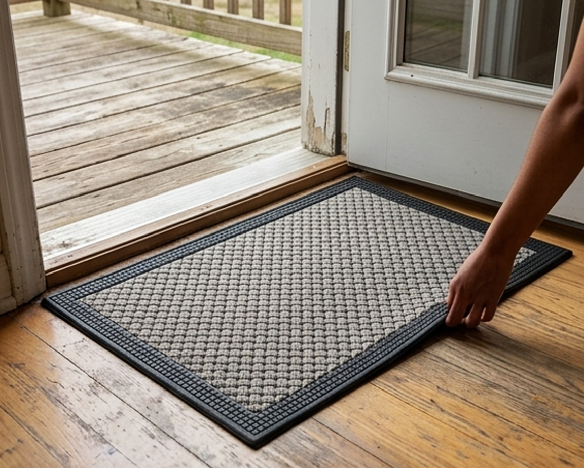 Capacho Premium Entrançado para Porta de Entrada – Tapete Antiderrapante para Interiores e Exteriores-AYD308-24
