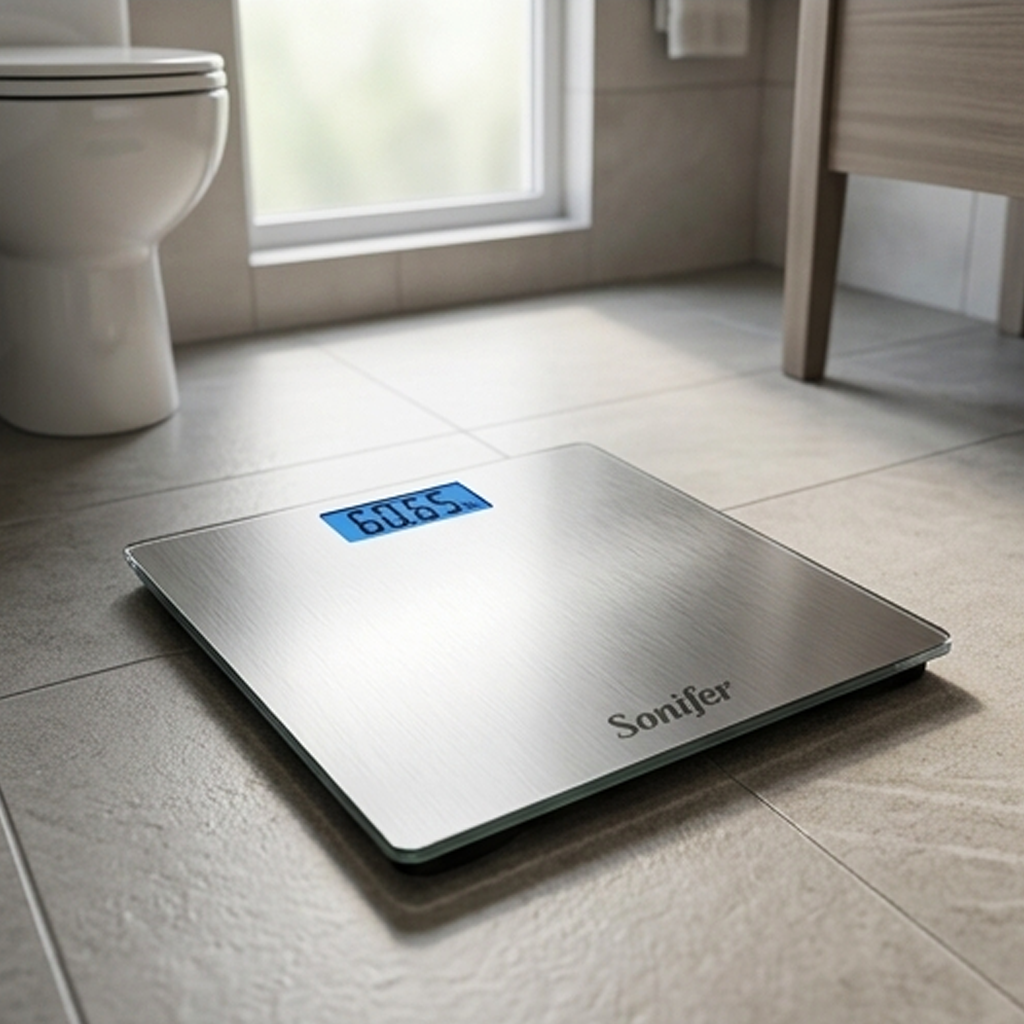 Balança Digital de Peso Corporal Sonifer SF-1905 em Aço Inoxidável, Capacidade de 180 kg