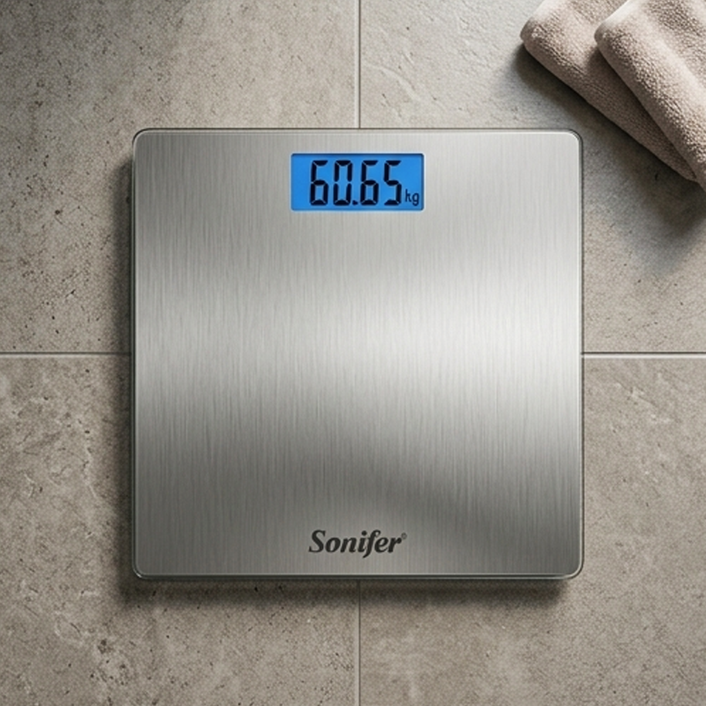 Balança Digital de Peso Corporal Sonifer SF-1905 em Aço Inoxidável, Capacidade de 180 kg