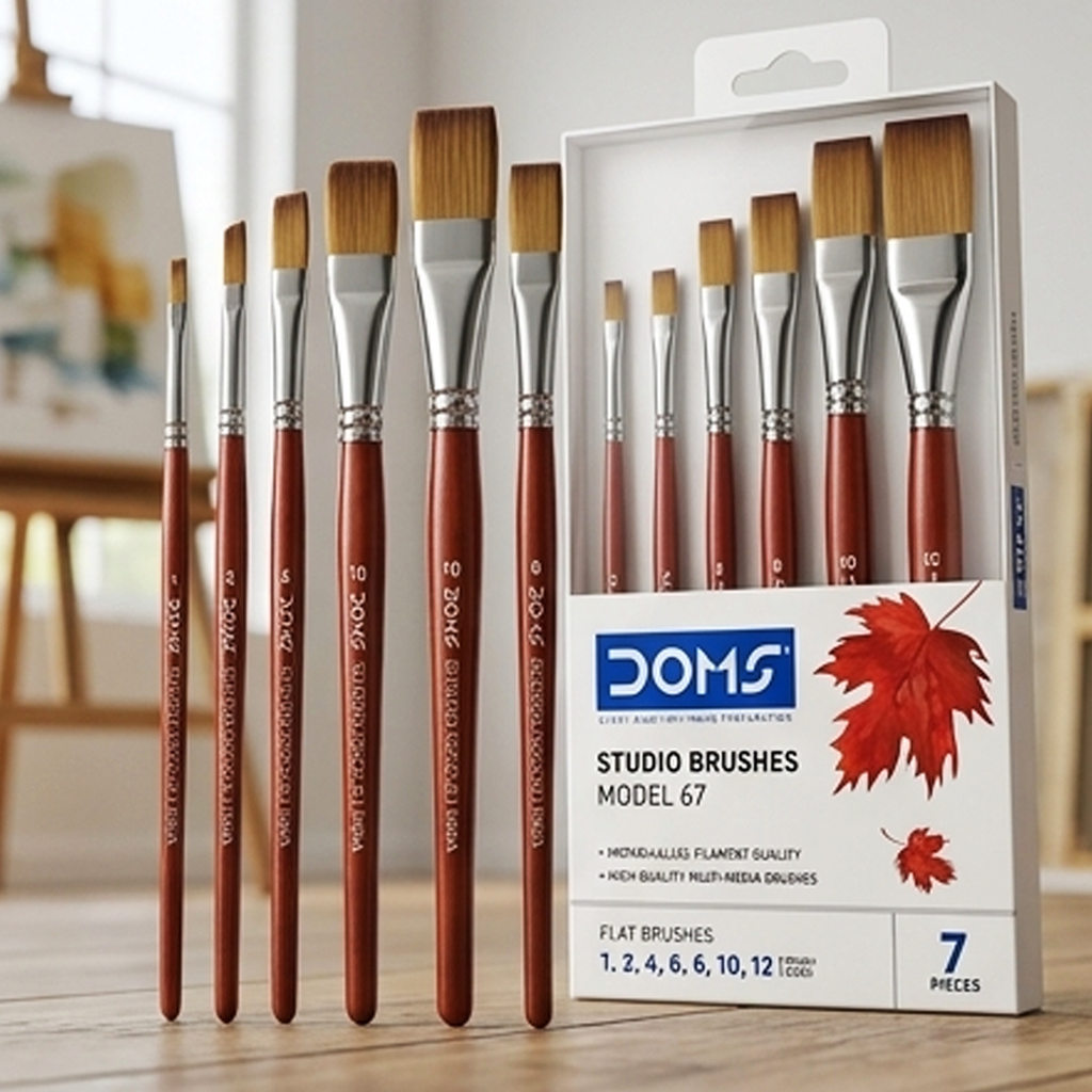 DOMS-80308- Studio Series 67 Conjunto de Pincéis Chatados de Artista, 7 Peças Premium (cod: 894411803088)