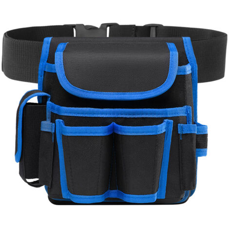 TINOR Professional Tool Bag, Adjustable Belt, Electrician Tool Belt Blue