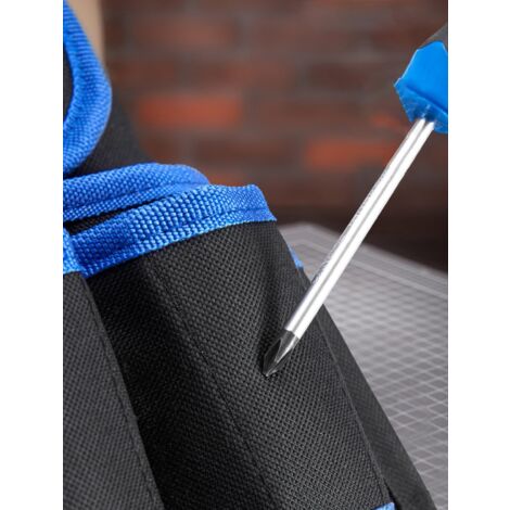TINOR Professional Tool Bag, Adjustable Belt, Electrician Tool Belt Blue