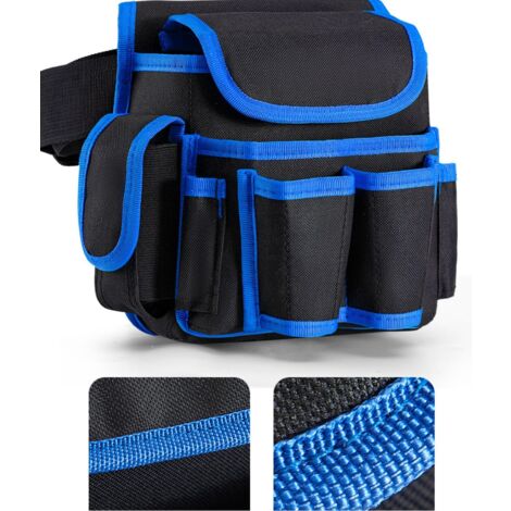 TINOR Professional Tool Bag, Adjustable Belt, Electrician Tool Belt Blue