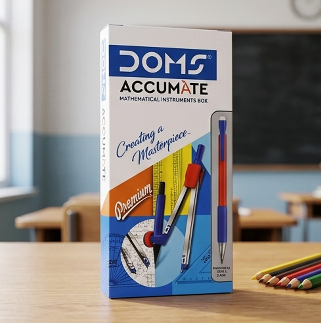 Doms-8157- Caixa de Conjunto de Geometria Abrangente Accumate - Kit Essencial de Material Escolar (Cod: 8906073781575)