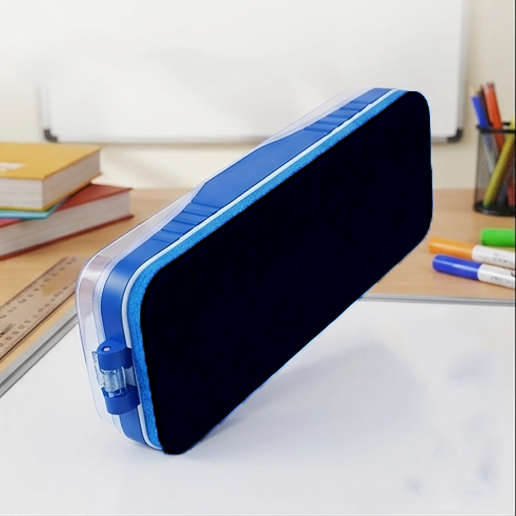 Doms-7907- Apagador Magnético para Quadro Branco com Conjunto de 2 Marcadores de Apagamento a Seco
