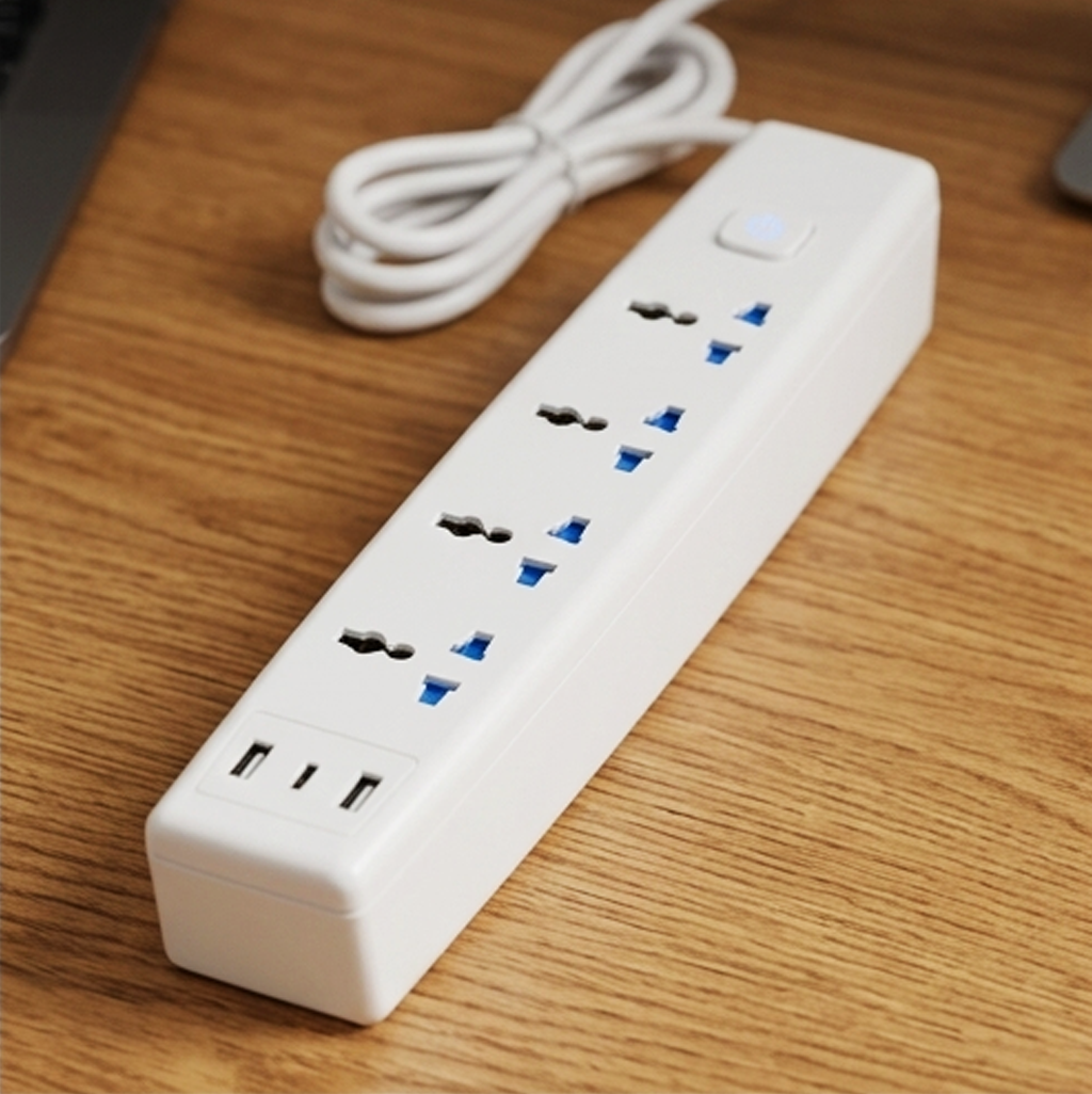 Tomada Múltipla Universal 1.8M com Portas de Carregamento USB-AYD316-1