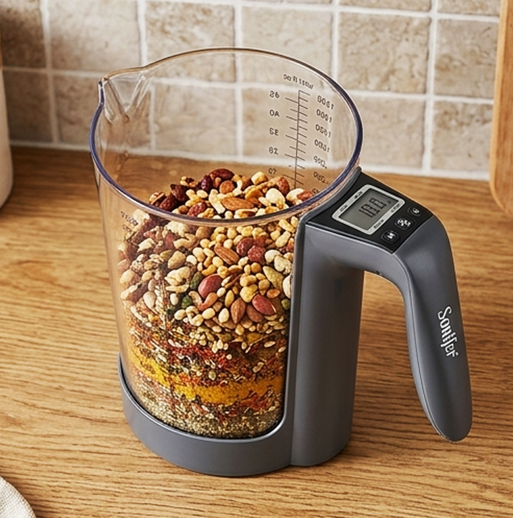 Balança de Cozinha Digital Sonifer SF-1930 – Balança de Alimentos e Copo Medidor 2 em 1 de 5 kg