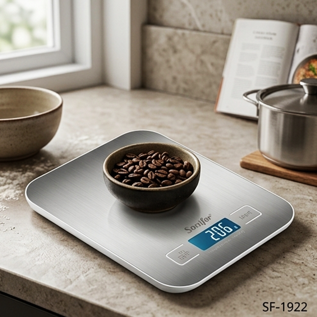 Balança Digital de Cozinha Sonifer SF-1922: Alta Precisão, Função Tara, Retroiluminação LCD, Design Fino