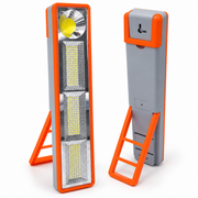 Lanterna LED Multifuncional Portátil com Suporte Dobrável: Cinzento e Laranja - (LANT0011)